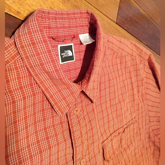 North Face Gorpcore Cotton Plaid Light Short Sleeve Button Up Shirt - L/XL - Picture 8 of 16